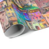 Napels cityscapeart, stad, italiaans, landschap, m cadeaupapier (Rol Hoek)