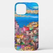 Napels cityscapeart, stad, italiaans, landschap, m Case-Mate iPhone case (Achterkant)