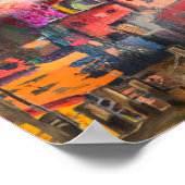 Napels cityscapeart, stad, italiaans, landschap, m poster (Hoek)