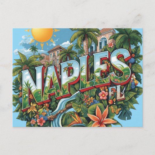 Napels dromend briefkaart (Voorkant)