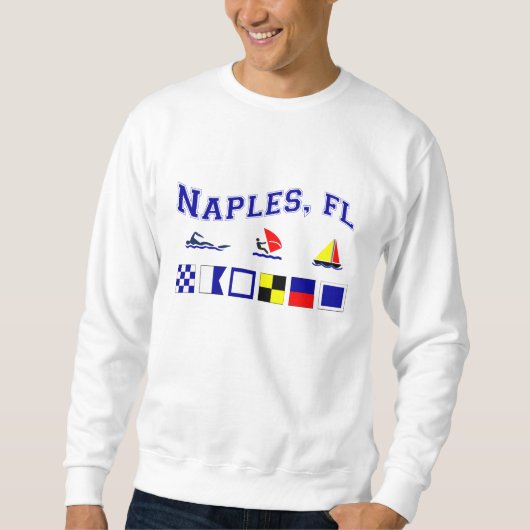 Napels, FL met maritieme vlag Trui (Voorkant)