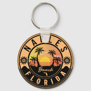 Napels Florida Beach Retro Sunset Souvenirs Sleutelhanger