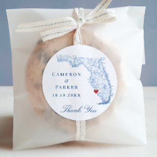 Napels Florida bruiloft dank u Ronde Sticker