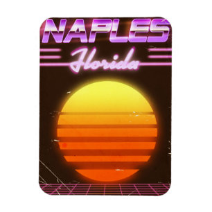 Napels Florida jaren 80 reisposter Magneet