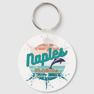 Napels Florida Retro  met ontploffing op zonsonder Sleutelhanger