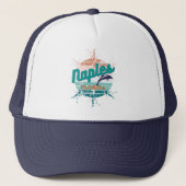 Napels Florida Retro met ontploffing op zonsonder Trucker Pet (Voorkant)