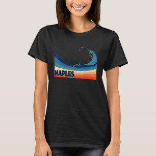 Napels Florida Retro Surf Zeilen & Vissen Vakantie T-shirt