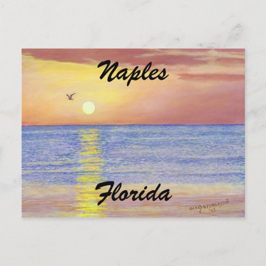 "NAPELS, FLORIDA SUNSET BRIEFKAART" BRIEFKAART (Voorkant)