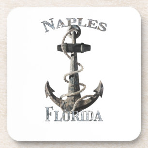 Napels Florida Vacation Nautical Anchor Sailing Bier Onderzetter