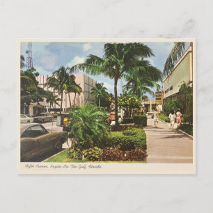 Napels, Florida vintage Fifth Avenue jaren 60 Briefkaart