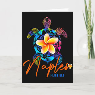 Napels Florida Zeeschildpad Tie Dye Tropische Vaka Kaart