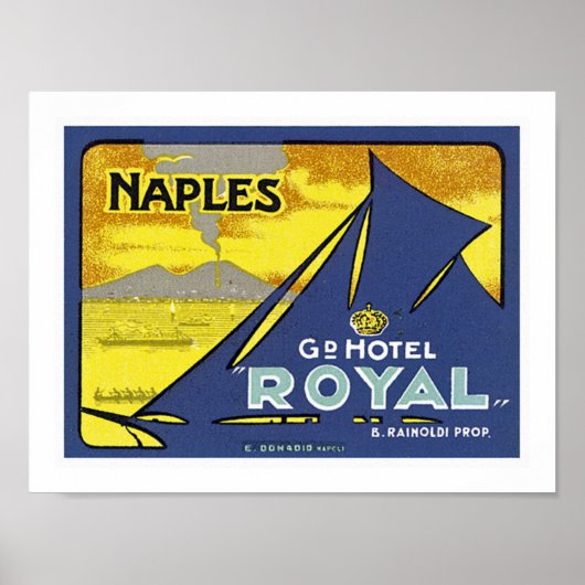 Napels Grand Royal Hotel Poster (Voorkant)