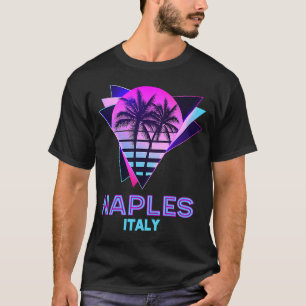 Napels Italië 80 jaar palm Tree Retro Italiaans S T-shirt