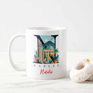 Napels Italië Monogram Letter N Persoonlijk Cadeau Koffiemok