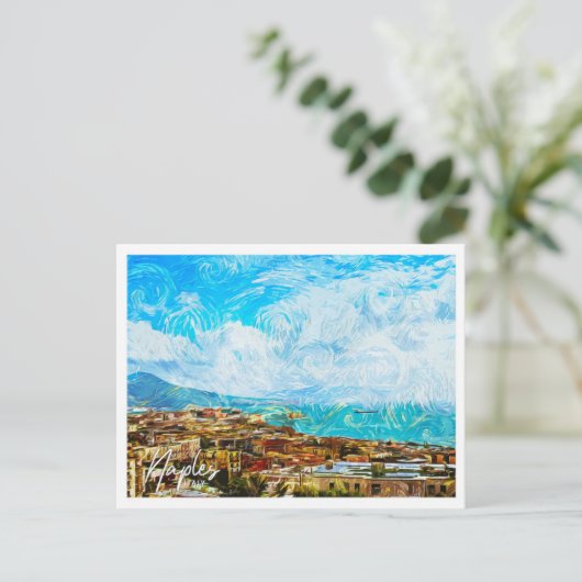Napels Italië Mooi olieverflandschap Briefkaart (Staand voorkant)