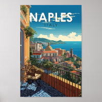 Napels Italië Reizen Kunst Vintage