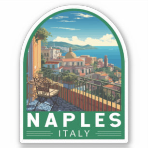 Napels Italië Reizen Kunst Vintage Sticker