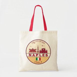Napels Italië Skyline Embleem Tote Bag