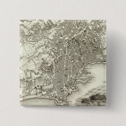 Napels, Italië Vierkante Button 5,1 Cm (Voorkant)