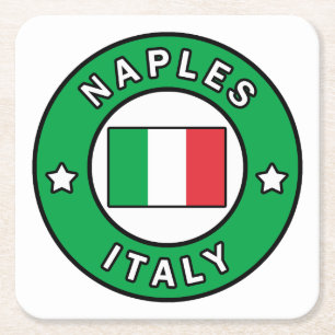 Napels Italië Vierkante Kartonnen Onderzetter