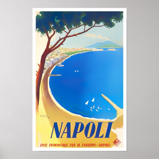Napels Italië vintage-Poster Poster (Voorkant)