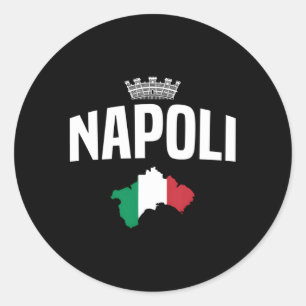 Napels Italië Vlag Ronde Sticker