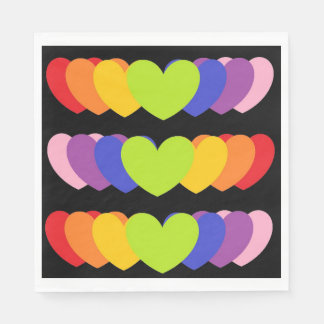 Napels van de Zwarte Partij met regenboogkleurige Servet