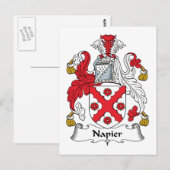 Napier Family Crest Briefkaart (Voorkant / Achterkant)
