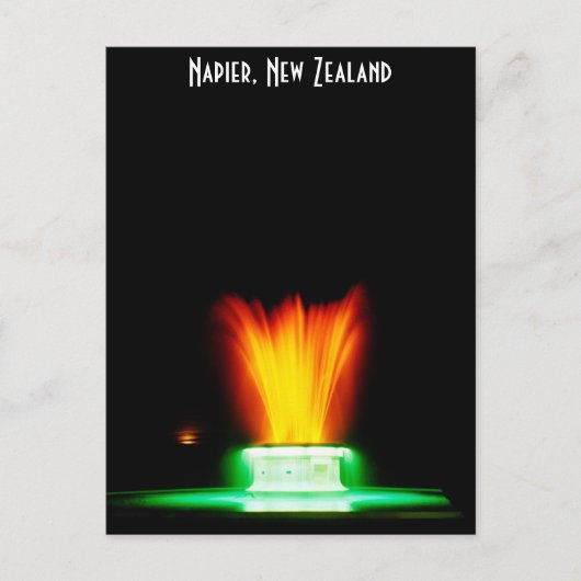 Napier NZ-fontein Briefkaart (Voorkant)