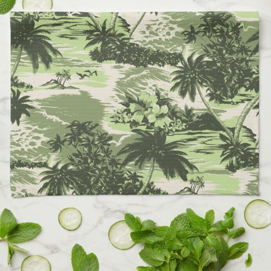 Napili Bay Hawaiian keukenhanddoek (Gevouwen)