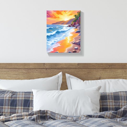 Napili Bay Sunset Maui Hawaii Schilderij Canvas Afdruk (Insitu (Slaapkamer))