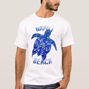 Napili Beach Hawaii Vacation Tribal Turtle T-shirt