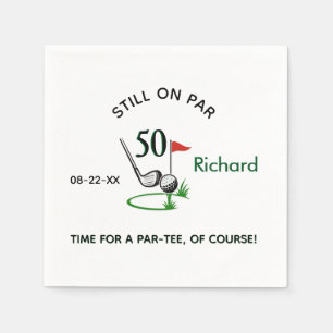 NAPKIN 50ste verluierfeestje Golf thema feestje Servet