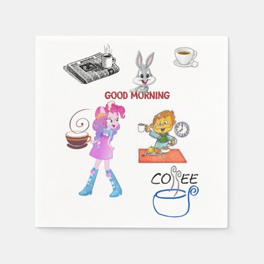 Napkin Coffee Tea Servetten (Voorkant)