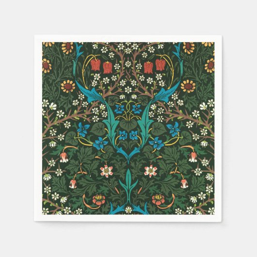 NAPKIN MET HET ONTWERP VAN WILLIAM MORRIS "TULIPS" SERVET (Voorkant)