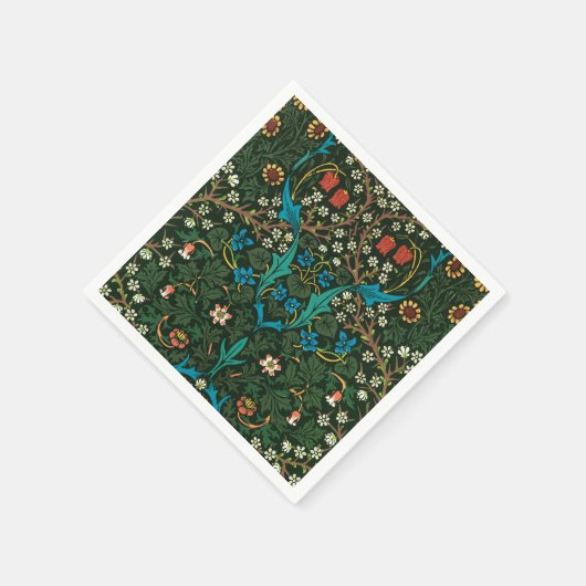 NAPKIN MET HET ONTWERP VAN WILLIAM MORRIS "TULIPS" SERVET (Hoek)