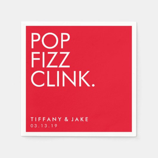 Napkin - Pop Fizz Clink Servetten (Voorkant)