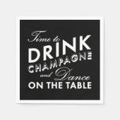 Napkin - Tijd om Champagne te Drinken Servetten (Voorkant)
