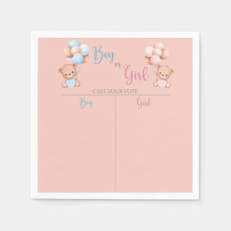 napkins baby girl or baby boy game servet