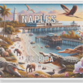 Naples Florida 3 inch Vinyl Sticker (Voorkant)