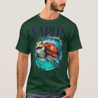 Naples Florida Waterverf Happy Zee Turtle T-shirt
