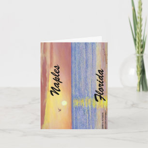 NAPLES, FLORIDE CARTE DE REMARQUE PLIÉE