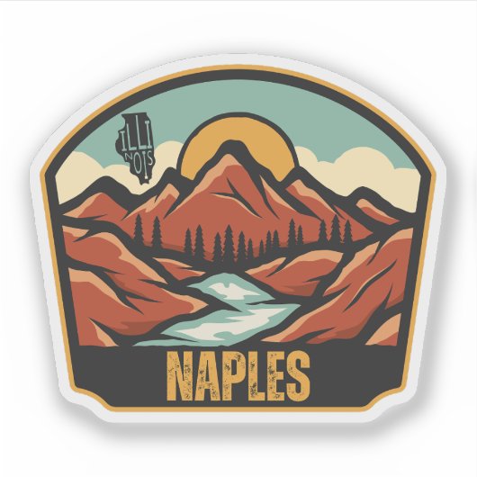 Naples, Illinois Sticker (Voorkant)
