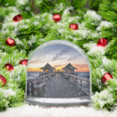 Naples Pier Florida Custom Photo Sneeuwbol (Kerstmis)