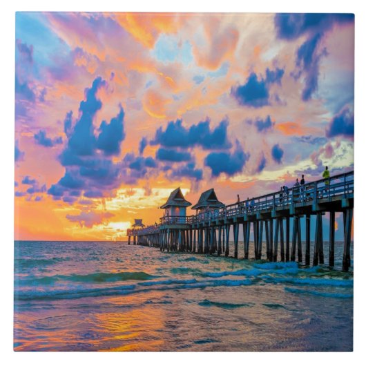 Naples Pier, Florida Tegeltje (Voorkant)