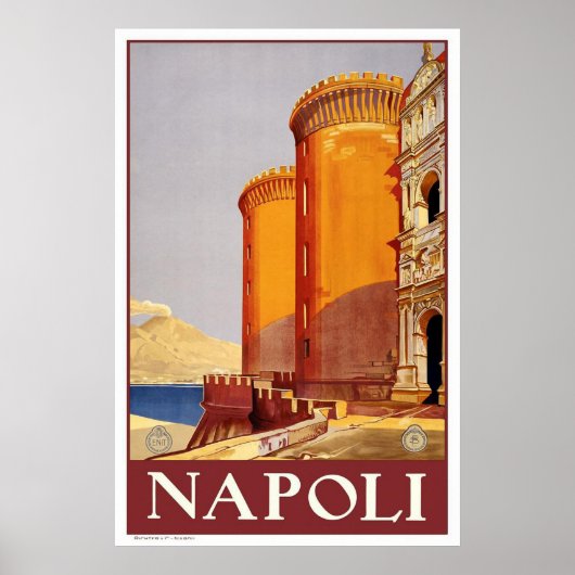 "Naples" Vintage Travel Poster (Devant)