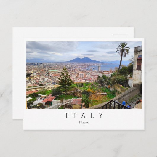 Naples, vue panoramique, Italie Carte postale (Devant / Derrière)