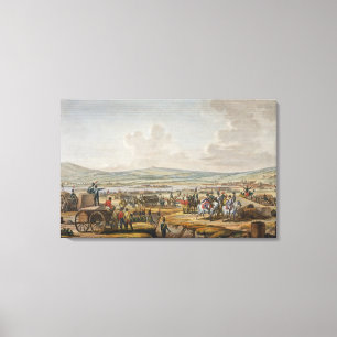Napoleon Bezoek Siege Works in Danzig onder leidin Canvas Afdruk