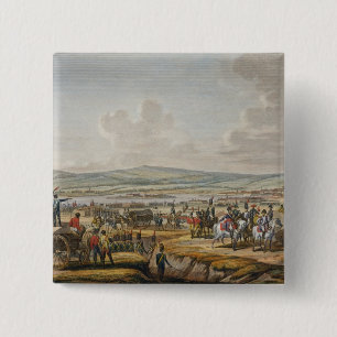 Napoleon Bezoek Siege Works in Danzig onder leidin Vierkante Button 5,1 Cm