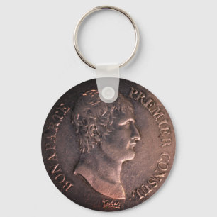 Napoleon Bonaparte 1802 zilvermunt Sleutelhanger